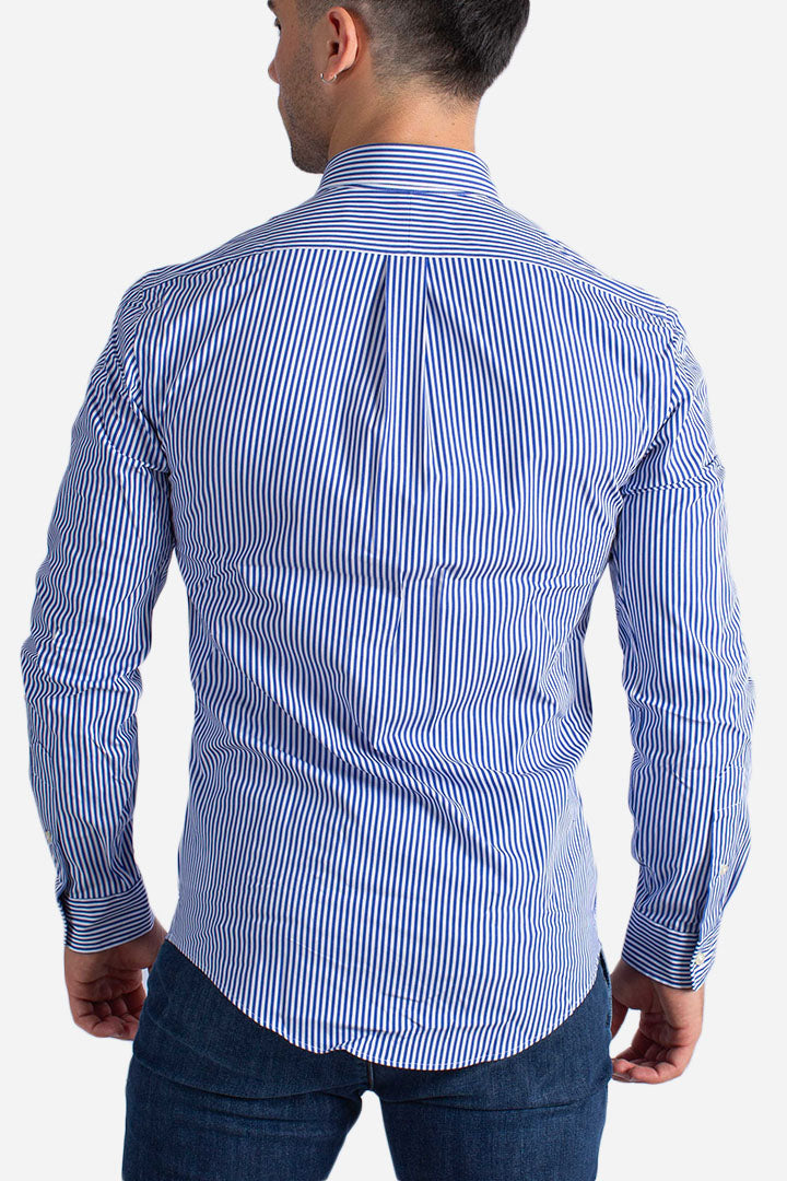 Camicia in popeline stretch a righe