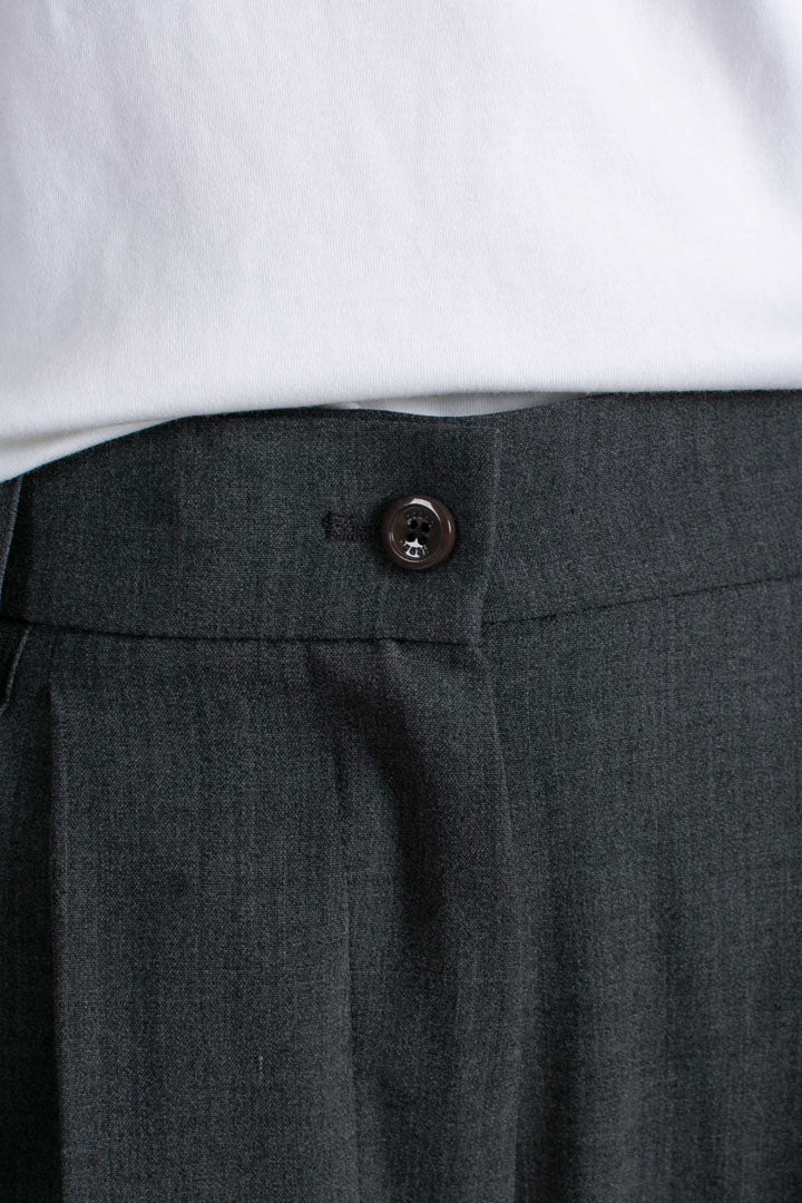 Pantalone cargo grigio ferro in misto lana