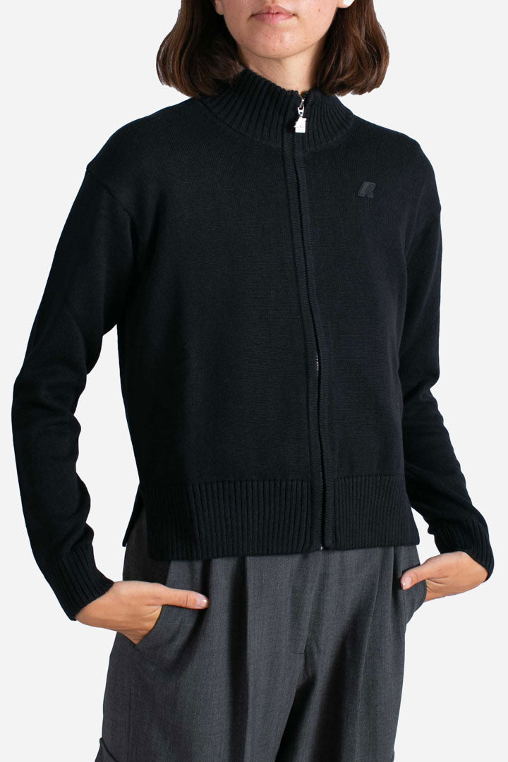 Maglia cardigan betinne cotton cashmere black pure