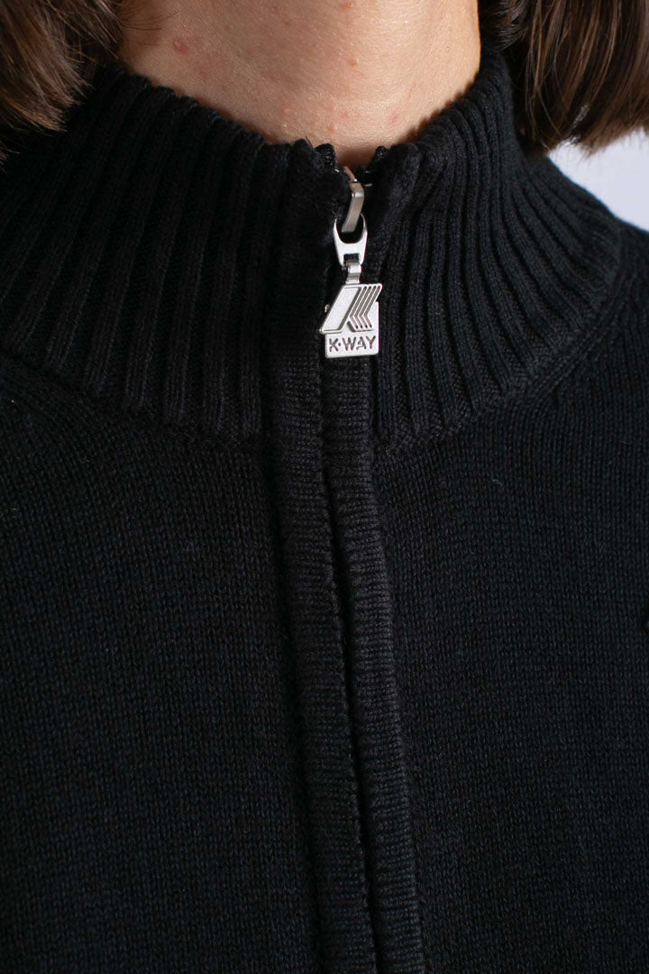 Maglia cardigan betinne cotton cashmere black pure