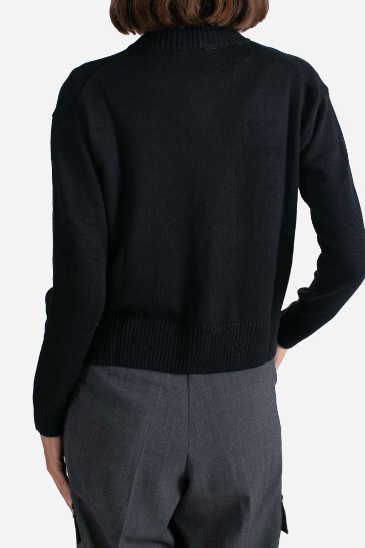 Maglia cardigan betinne cotton cashmere black pure