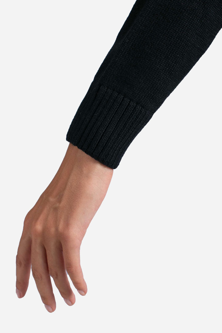 Maglia cardigan betinne cotton cashmere black pure