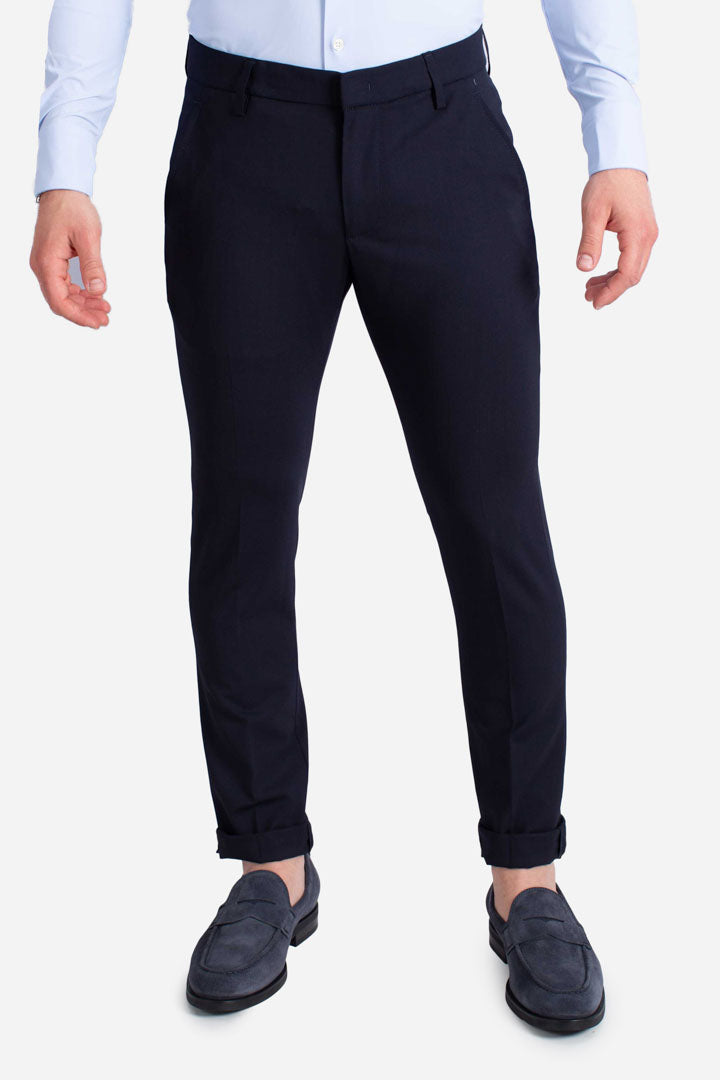 Pantalone Gaubert in fresco di lana blu