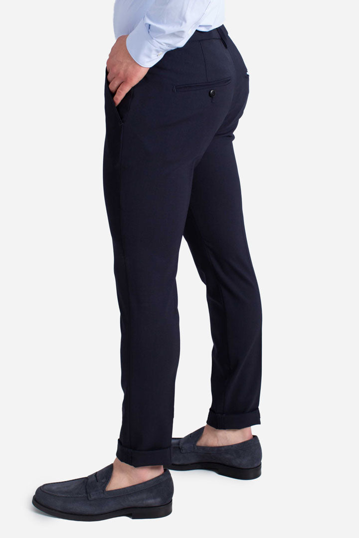 Pantalone Gaubert in fresco di lana blu