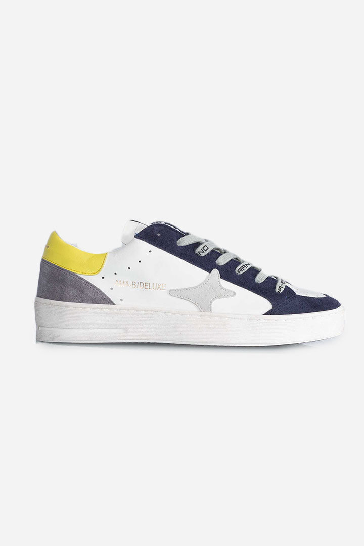 Sneakers Slam in pelle bianco blu giallo