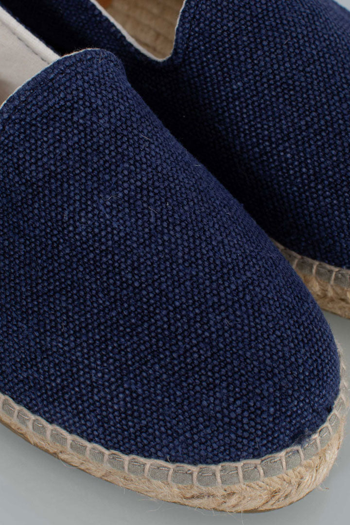 Espadrilles Martin in lino natural azul marino