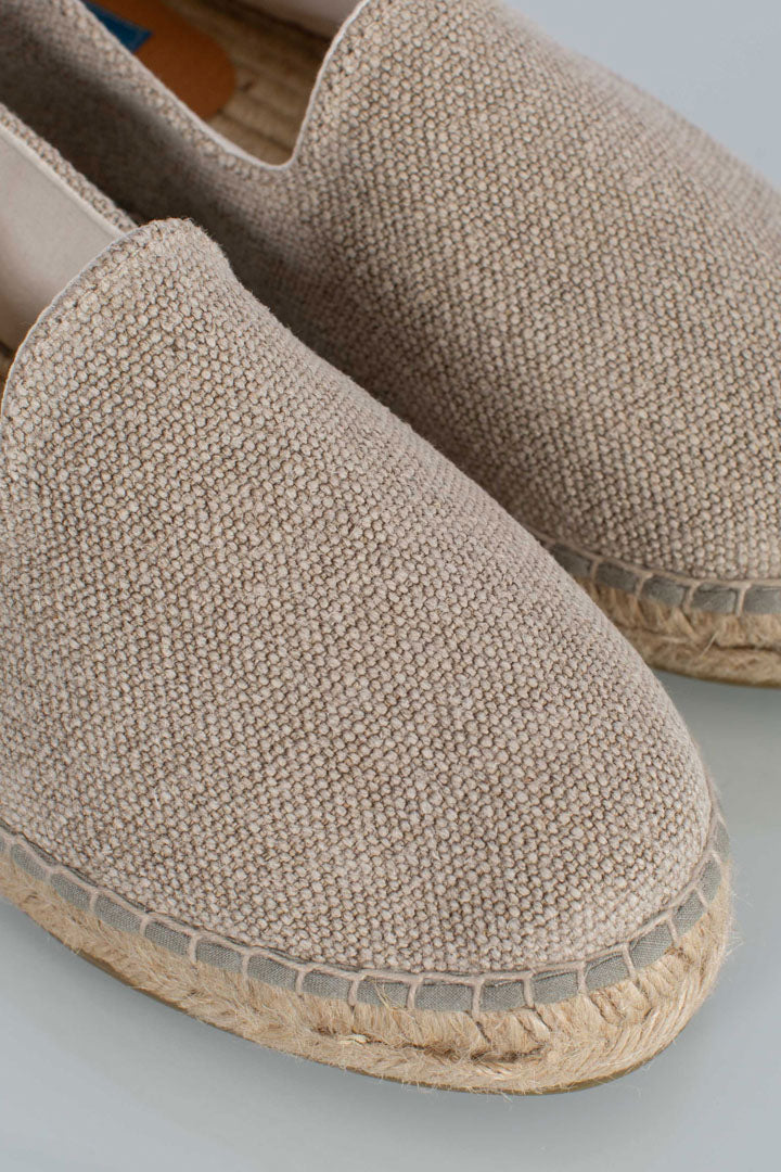 Espadrilles Martin in lino natural azul marino