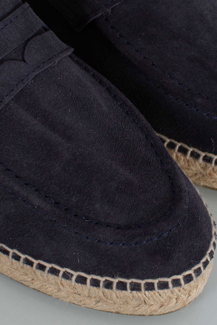 Mocassino  in suede blue navy