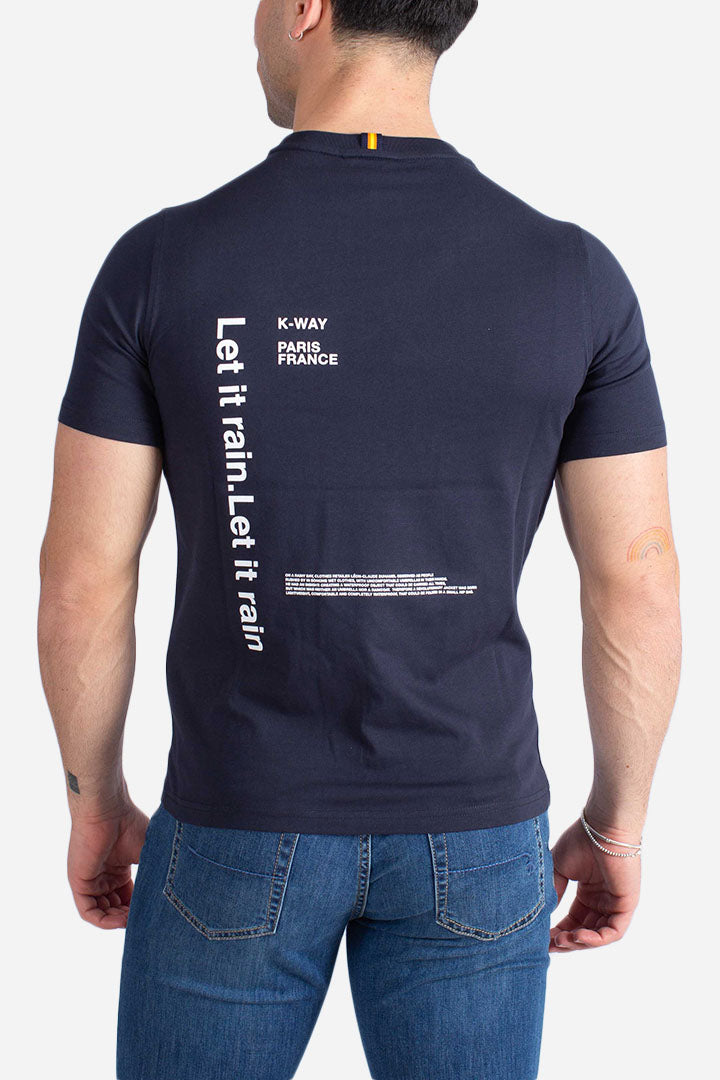 T-shirt Odom multiple lettering blue depth