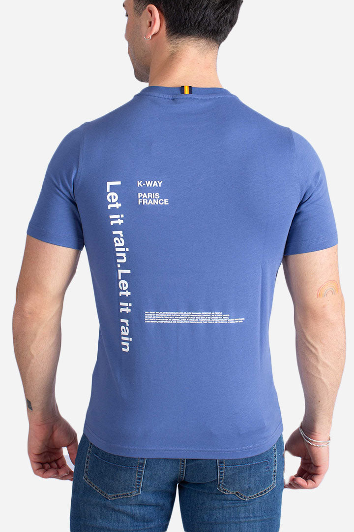 T-shirt Odom multiple lettering blue fiord