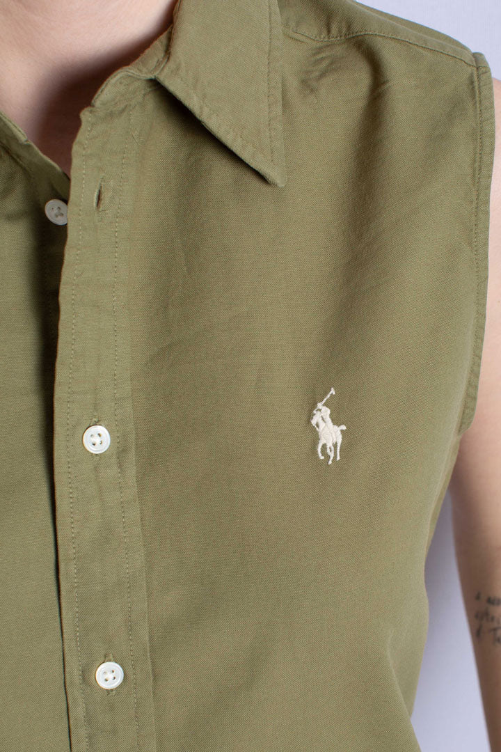 Camicia tree green smanicata con pony