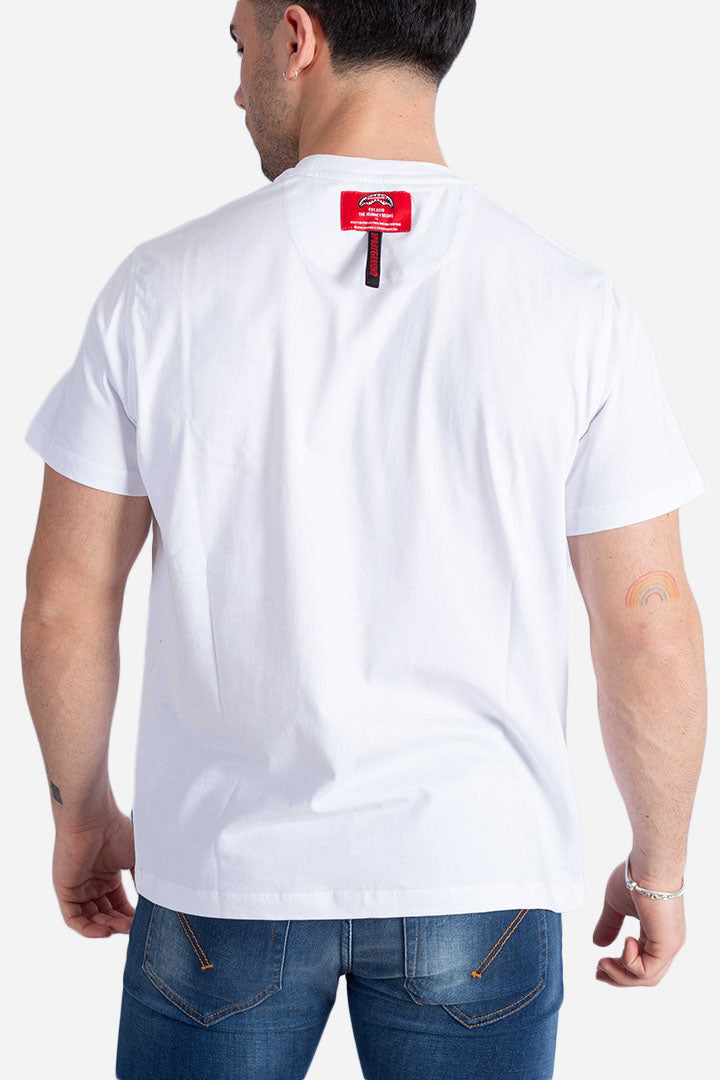 T-shirt Label shark regular fit white