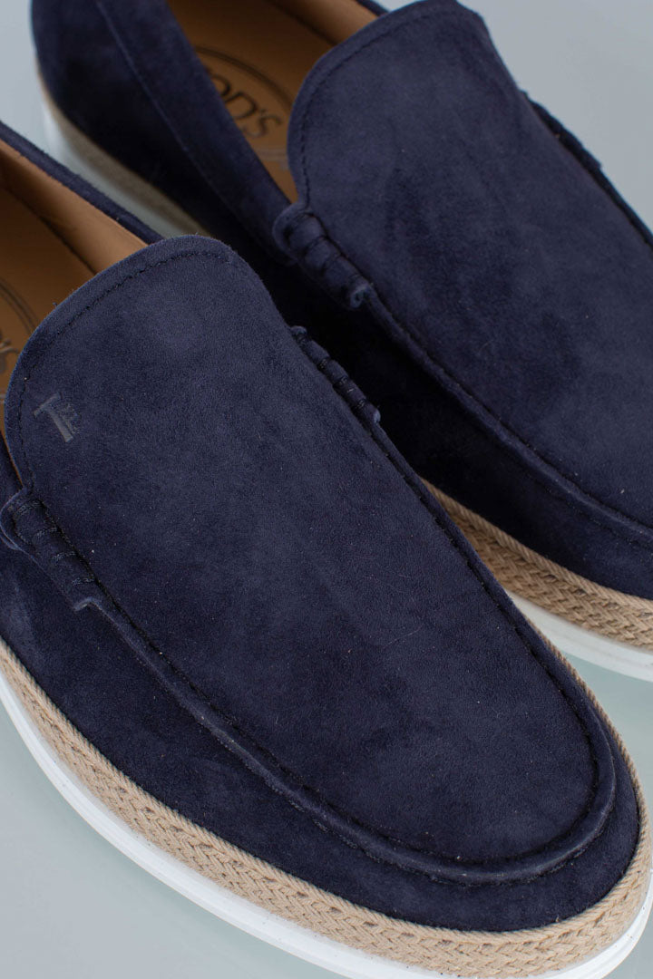 Slip-on in pelle scamosciata blu