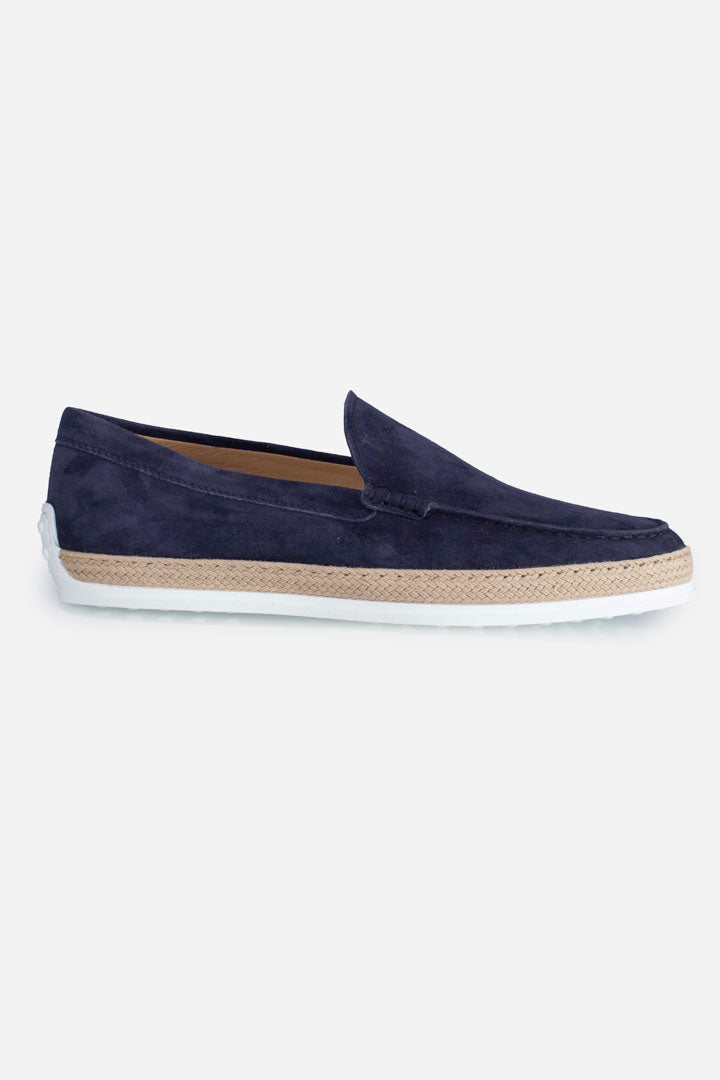 Slip-on in pelle scamosciata blu